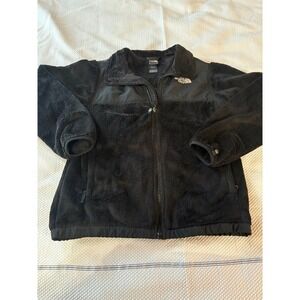The North Face Osito Full Zip Fleece Jacket Black Womens Small High Pile Soft